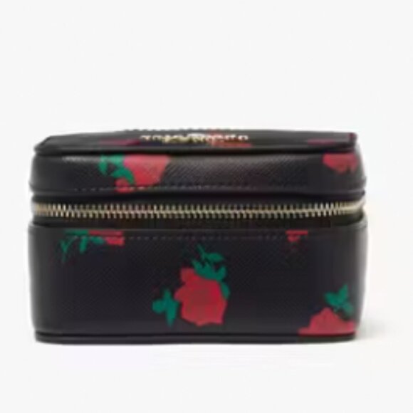 kate spade Madison Rose Toss Printed Jewelry travel Holder case organizer nwt - Picture 2 of 4